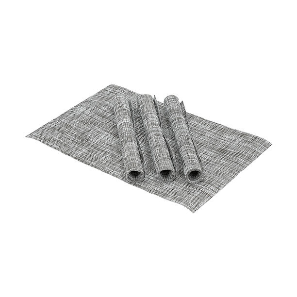 La Mesa grey plastic plate mat set 4 pcs 30*45cm image number 3