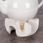 Dallaty porcelain white pot warmer 14*14*4.7 cm image number 2