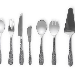 La Mesa silver stainless steel cutlery set 65