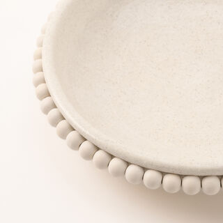 Selah off white stoneware plate 28*28*5.5 cm