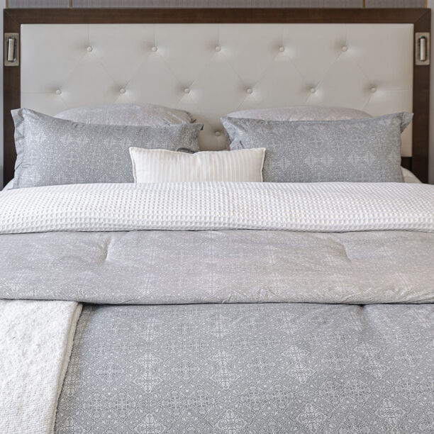 Cottage Microfiber Twin Comforter 4 Pcs Set, Grey, 220*160Cm image number 2