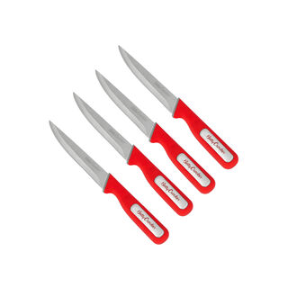 طقم سكاكين 4 قطع لون احمر من بيتي كروكر