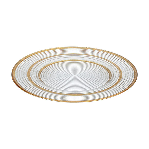 La Mesa gold glass charger plate 13" image number 1