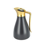 Dallaty grey steel vacuum flask with matt golden handle 1L image number 3