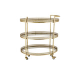 3 tiered Gold metal serving trolley 78.5*45.5*90 cm image number 2