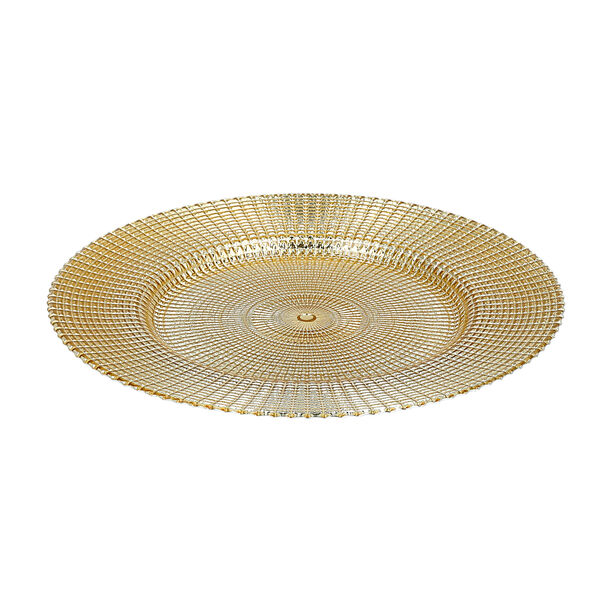 La Mesa gold glass charger plate 13" image number 2