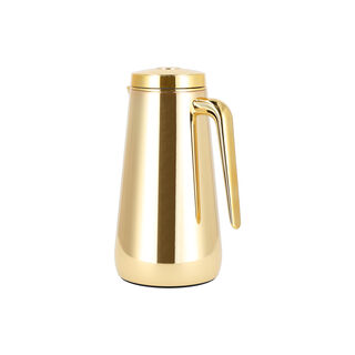 Dallaty set of 2 steel vacuum flask gold 1.0L and 1..3L
