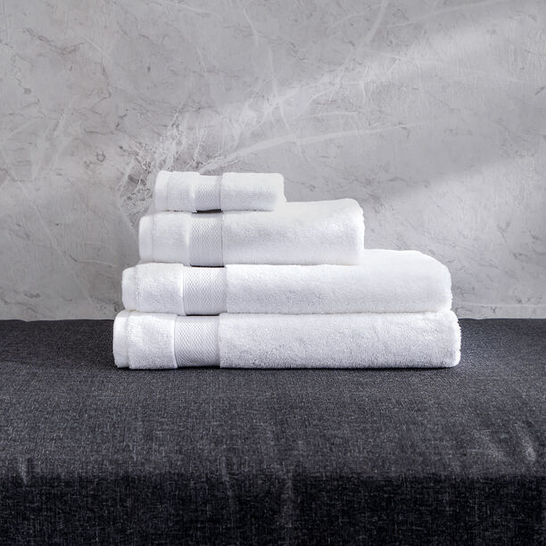 100% egyptian cotton hand towel, white 50*100 cm image number 0