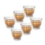 6 Piece Glass Double Wall Coffee Cup image number 3