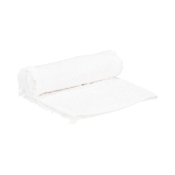 Jacquard/cotton bath towel, white 70*140 cm image number 1