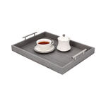 Dallaty dark grey wooden tray 48*35.8*7.5 cm image number 1