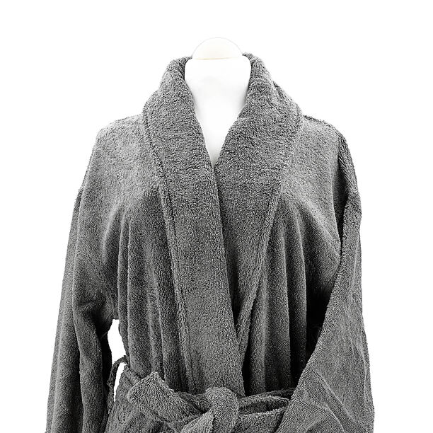 Ultra soft bathrobe, gray size L/XL image number 4