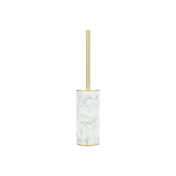 Homez gold with marble effect toilet brush holder image number 0