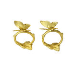  2 Piece Napkin Ring Set La Mesa Alloy Gold Butterfly image number 0