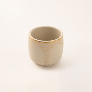 Qourb beige porcelain 18 pieces tea and coffee set