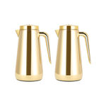 Dallaty set of 2 steel vacuum flask gold 1.0L and 1..3L image number 0