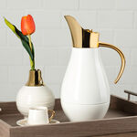 Dallaty steel vacuum flask white/gold 1L image number 0