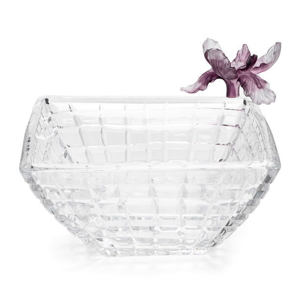 La Mesa Glass Bowl With Violet Crystal Flower 31Cm image number 2