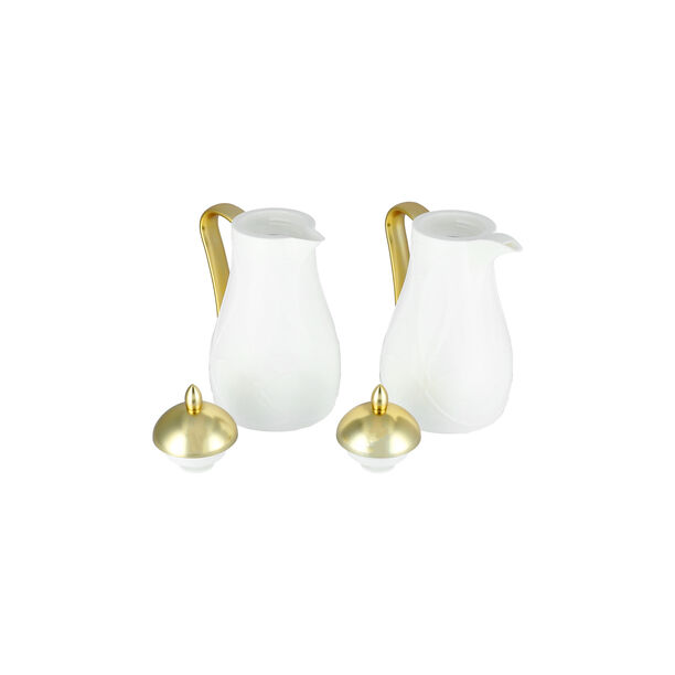 Dallaty white and gold plastic flask 1L 2 pcs image number 3