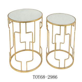 Nested Table Set Of 2 Gold