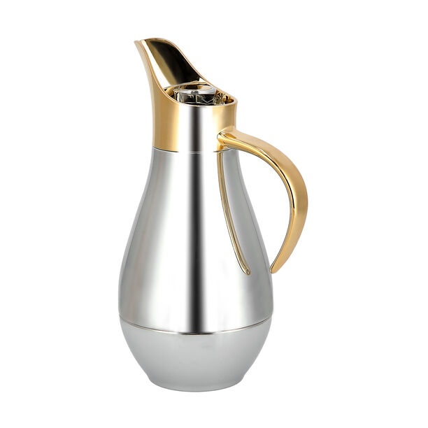 Dallaty steel vacuum flask chrome/gold 1L image number 2
