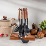 Alberto 6 Piece Cooking Utensil Set Whit Rotating Stand image number 0