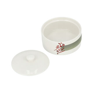 Dallaty white porcelain date bowl with lid 13*9 cm
