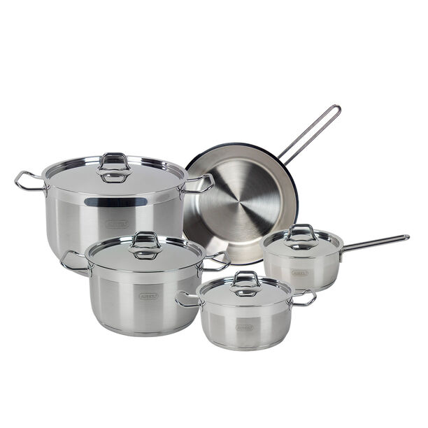 Alberto Stainless Steel Cookware Set 9 Pieces image number 0
