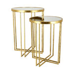 2 Pcs Nested Table Gold image number 2