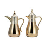 Dallaty gold stainless steel flask 1L + 700ml 2 pcs image number 1