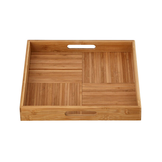Dallaty natural bamboo serving tray 37.8*37.8*5 cm image number 2