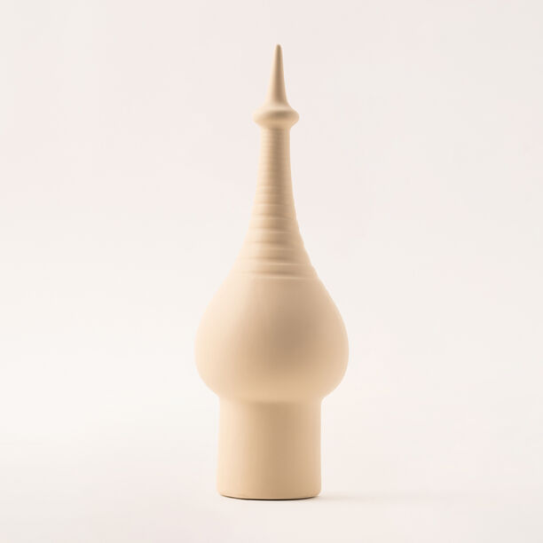 Homez beige ceramic Ramadan decoration 12.8*12.8*37.7 cm image number 0