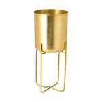 Aluminum Planter With Leg Gold image number 0
