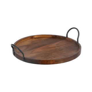 Dallaty acacia round serving tray 44.5*40*10 cm