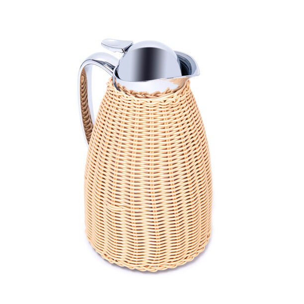 Dallety Stainless Steel Vacuum Flask Design Of Bamboo Light Beige 1L image number 2