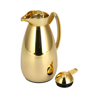Dallaty full gold steel vacuum flask with gold mic 1L