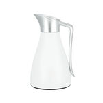 Dallaty steel vacuum flask white with matt silver handle 1L image number 0