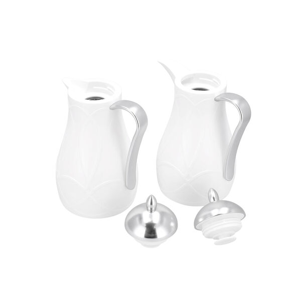 Dallaty white and silver plastic flask 1L 2 pcs image number 2
