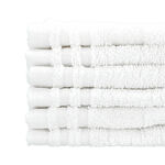 Cottage white pack of 6 cotton face towel 30*30 cm image number 3