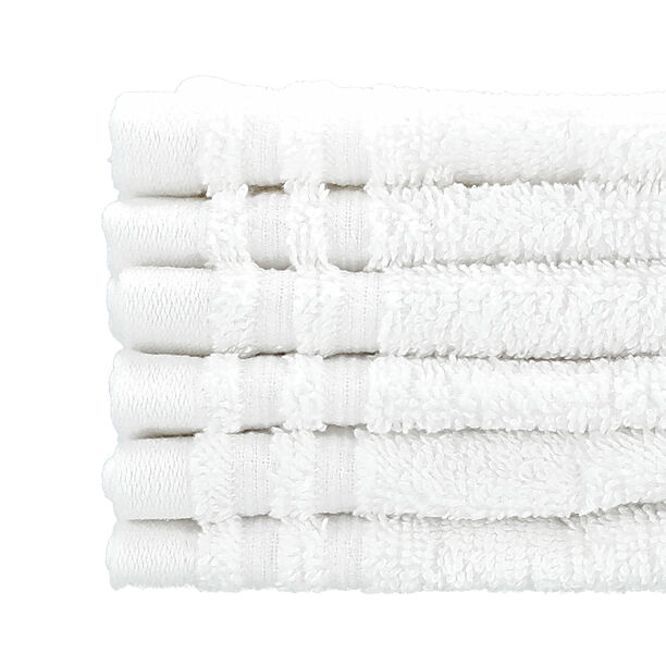 Cottage white pack of 6 cotton face towel 30*30 cm image number 3