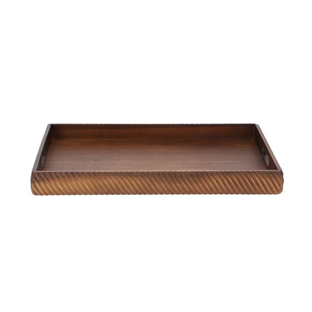 La Mesa black walnut stained serving tray 50.8*35.6*5.1 cm image number 0