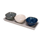 La Mesa multicolor durable porcelain serving bowl set 3 PCS image number 0