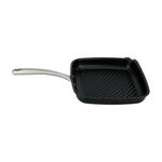 Non Stick Grill Pan With Steel Handle Square Shape Black image number 2