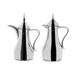 Dallaty set of 2 stainless steel silver vacuum flask 1L & 7ml image number 1