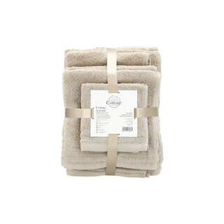 Cottage beige pack of 6 pcs towel set 70*140 cm