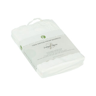 Boutique Blanche Bamboo Fitted Sheet 120X200+35 Cm White