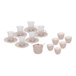 Zukhroof beige porcelain and glass Saudi tea and coffee cups set 20 pcs image number 0
