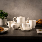 White porcelain English tea cups set 11 pcs image number 0