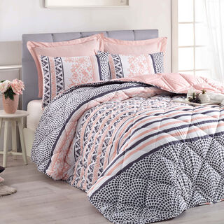 Cottage Comforter Cottonbrezza Powder3 Pcs Set Twin Size 160X220Cm Pillow Sham 