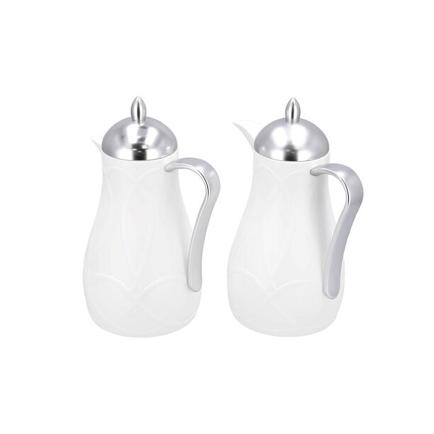 Dallaty white and silver plastic flask 1L 2 pcs image number 1